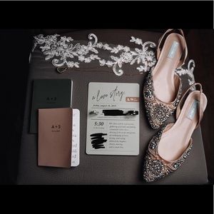Betsy Johnson Champagne Flats- wedding